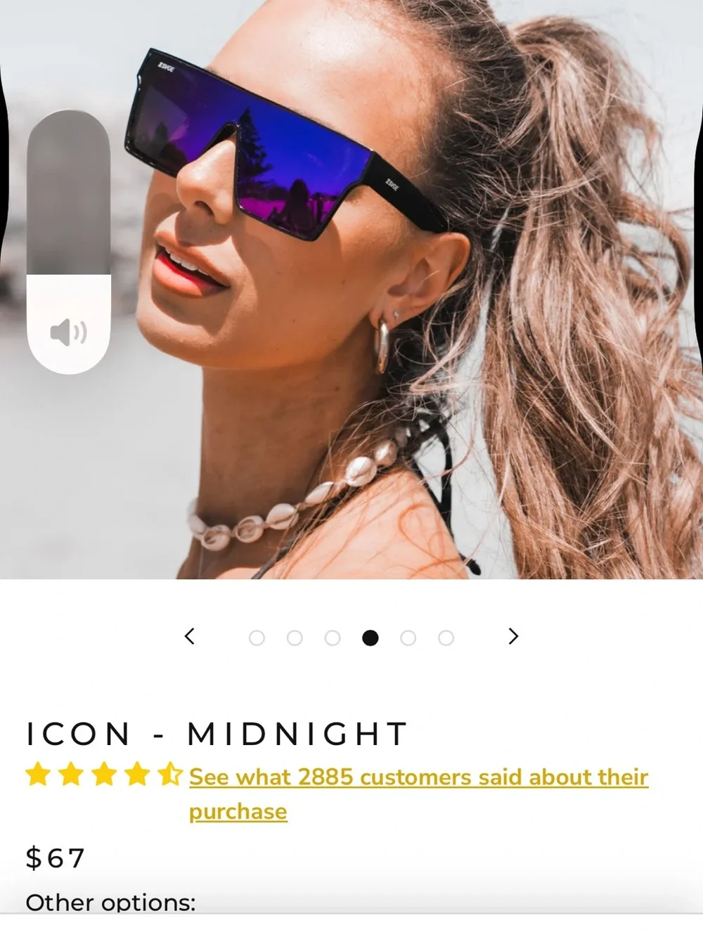 II savage midnight sunglasses and sleeve pouch